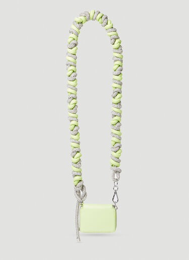 KARA Crystal Cord Chain Wallet Green kar0252003