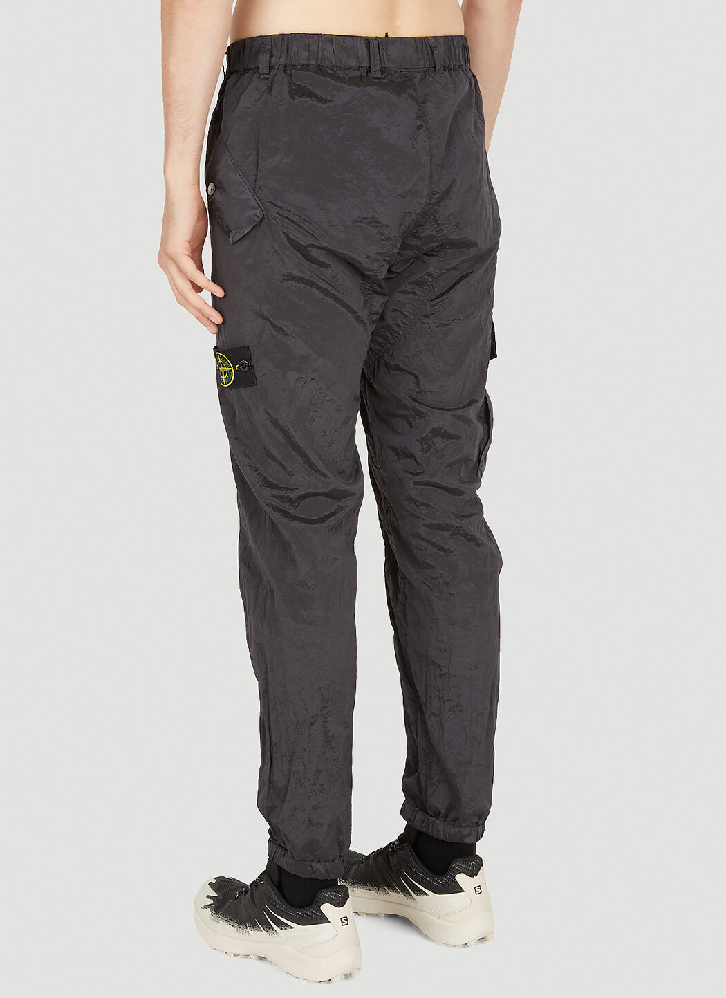 Stone island track pants black sale