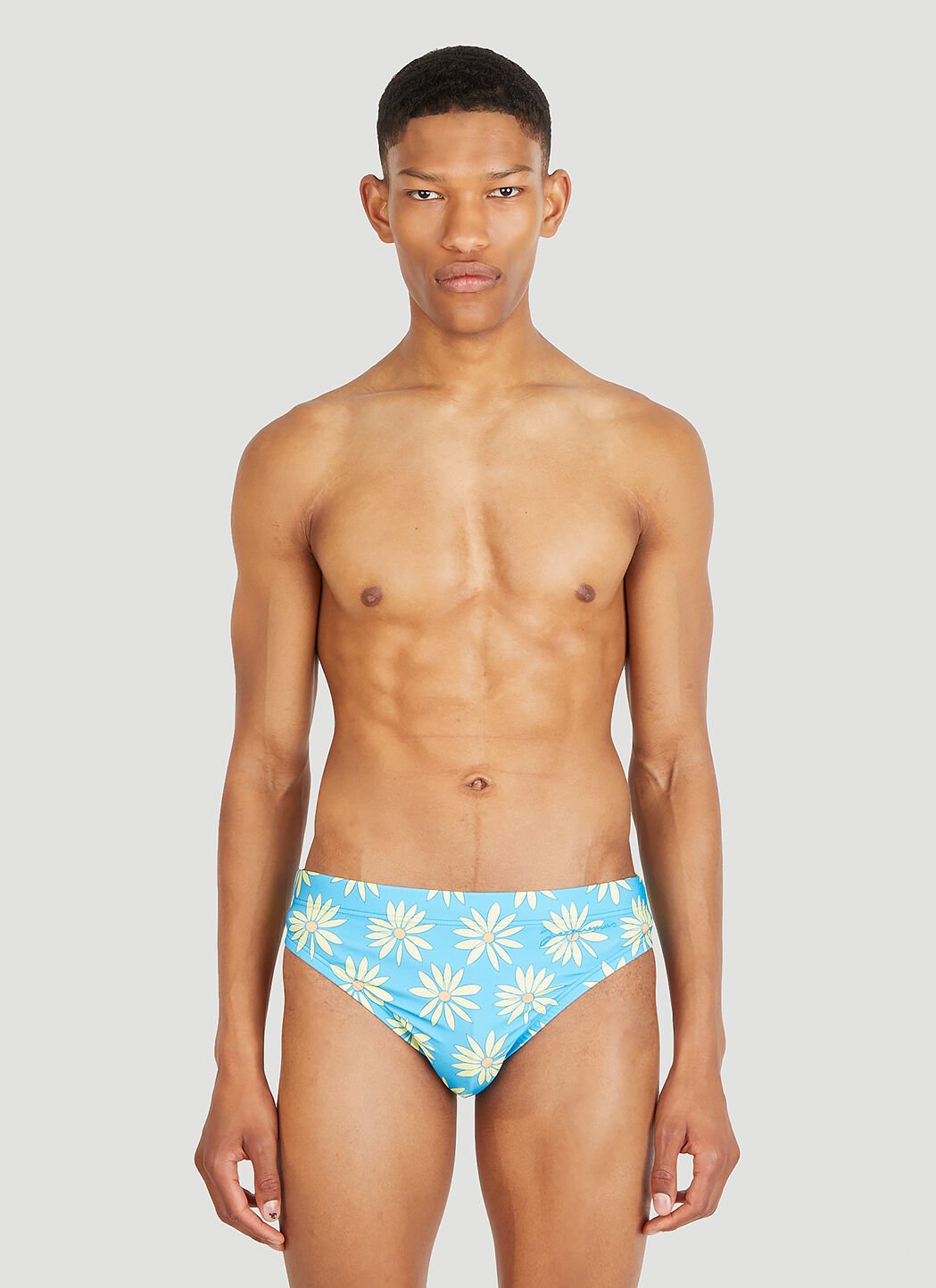 Jacquemus Men s Le Slip Floral Swim Briefs in Light Blue LN CC