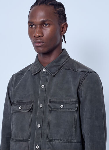 LN-CC® - Rick Owens DRKSHDW: Denim Shirt - Grey Rick Owens DRKSHDW Denim Shirt Grey drk0166001