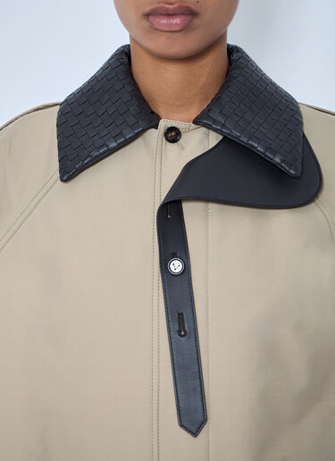 LN-CC® - Bottega Veneta: Quilted Collar Jacket - Beige Bottega Veneta Quilted Collar Jacket Beige bov0264041