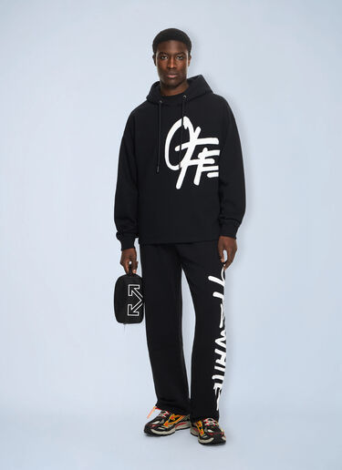 LN-CC® - Off-White: Spray Logo Sweatpant - Black Off-White Spray Logo Sweatpant Black ofw0164203