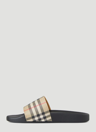 Burberry Vintage Check Slides Beige bur0249090