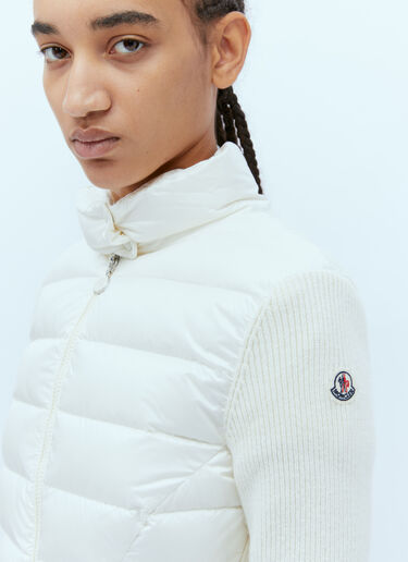 Moncler 拉链衬垫开衫 白色 mon0255039