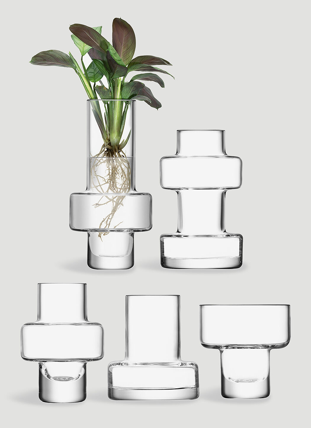Marloe Marloe Set of Five Metropole Mini Vases 奶油色 rlo0351006