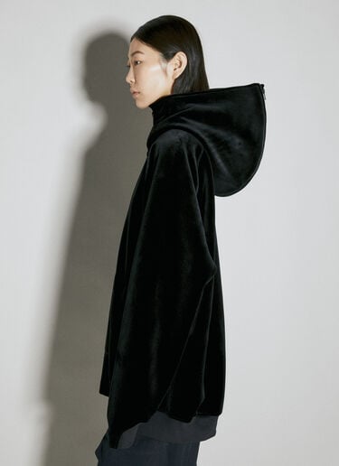 Y-3 Velvet Hooded Sweatshirt Black yyy0354039