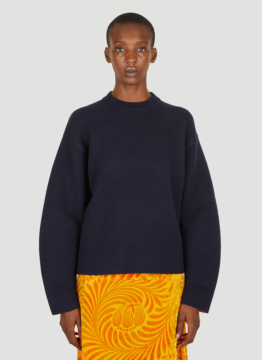 Sweater with new arrivals wide sleeves