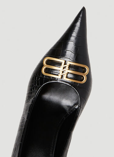 Balenciaga Logo Plaque Heeled Pumps Black bal0251061