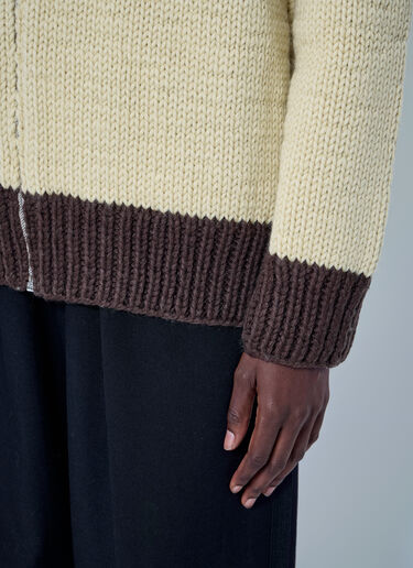 LN-CC® - Prada: Zipped Wool Cardigan - Yellow Prada Zipped Wool Cardigan Yellow pra0265028