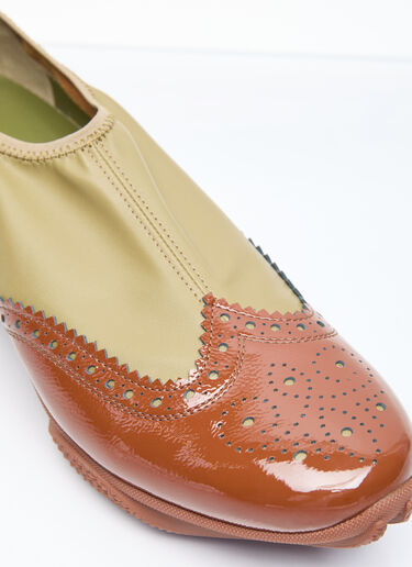 Kiko Kostadinov Sonia 一脚蹬布洛克鞋 卡其色 kko0256016