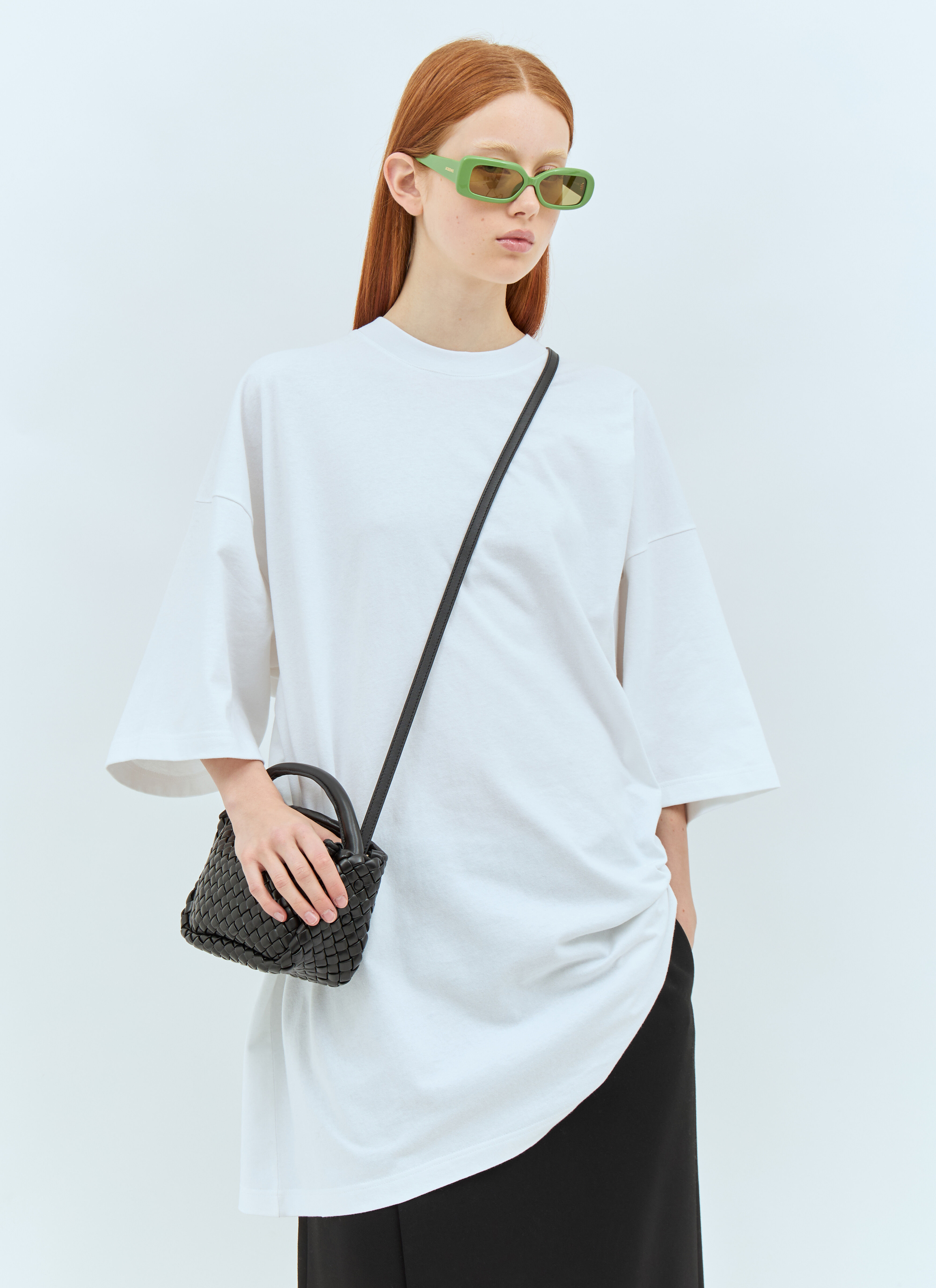 Jacquemus Women s Les Lunettes Carre Rond Sunglasses in Green LN CC