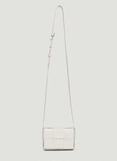 Mini Cassette Shoulder Bag Bottega Veneta Mini Cassette Shoulder Bag White bov0245073