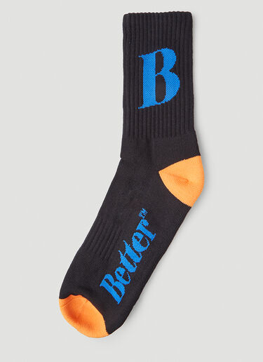 Better Gift Shop Athletic B Socks Black bfs0346012