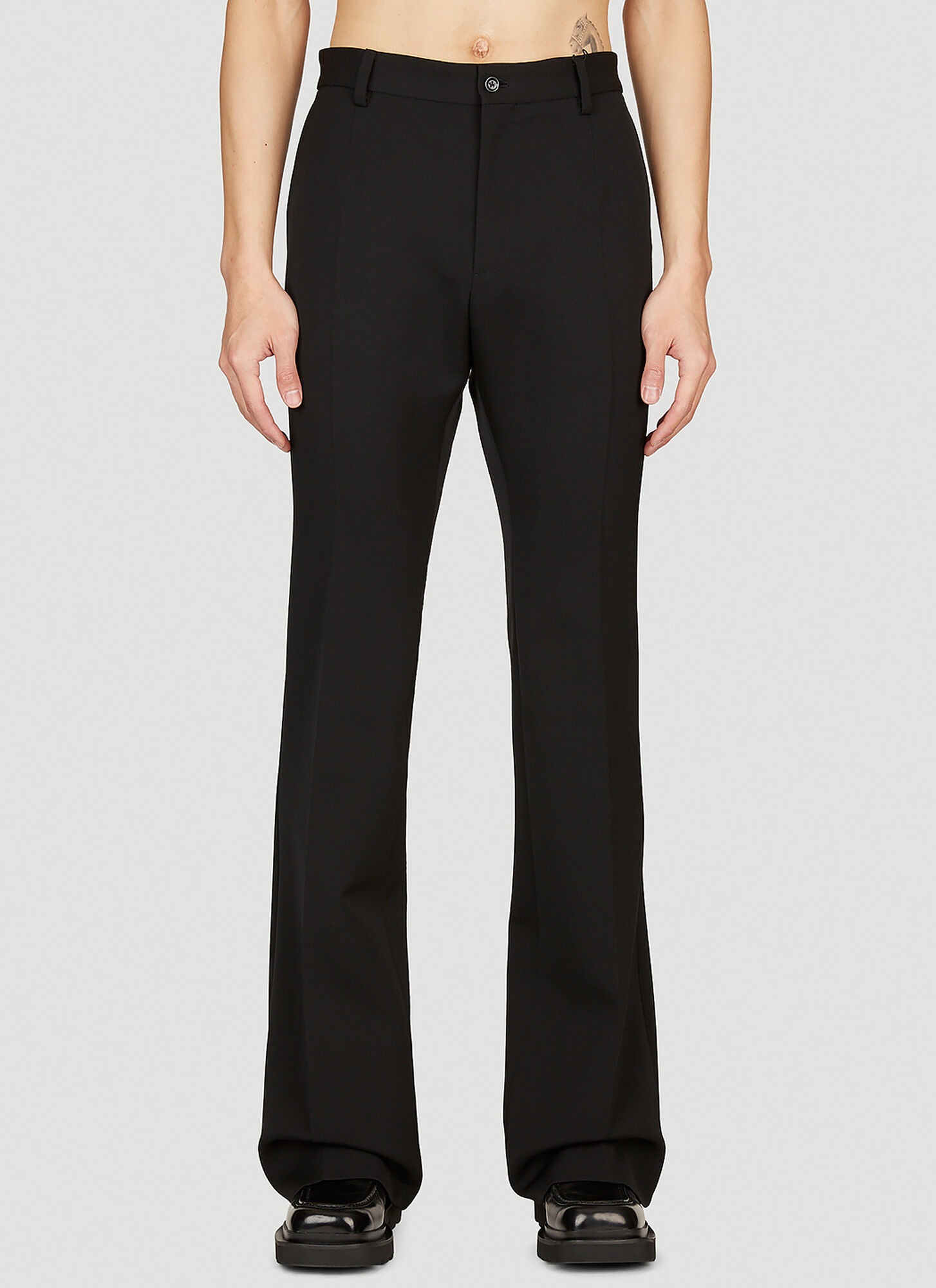 Dolce & Gabbana Tailored Wool Pants In Black