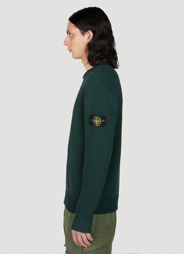 Compass Patch Sweater Stone Island Compass Patch Sweater Green sto0152049