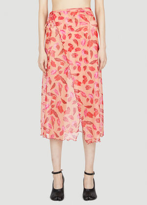 Marco Rambaldi Lips Wrap Beach Skirt Orange mra0252003