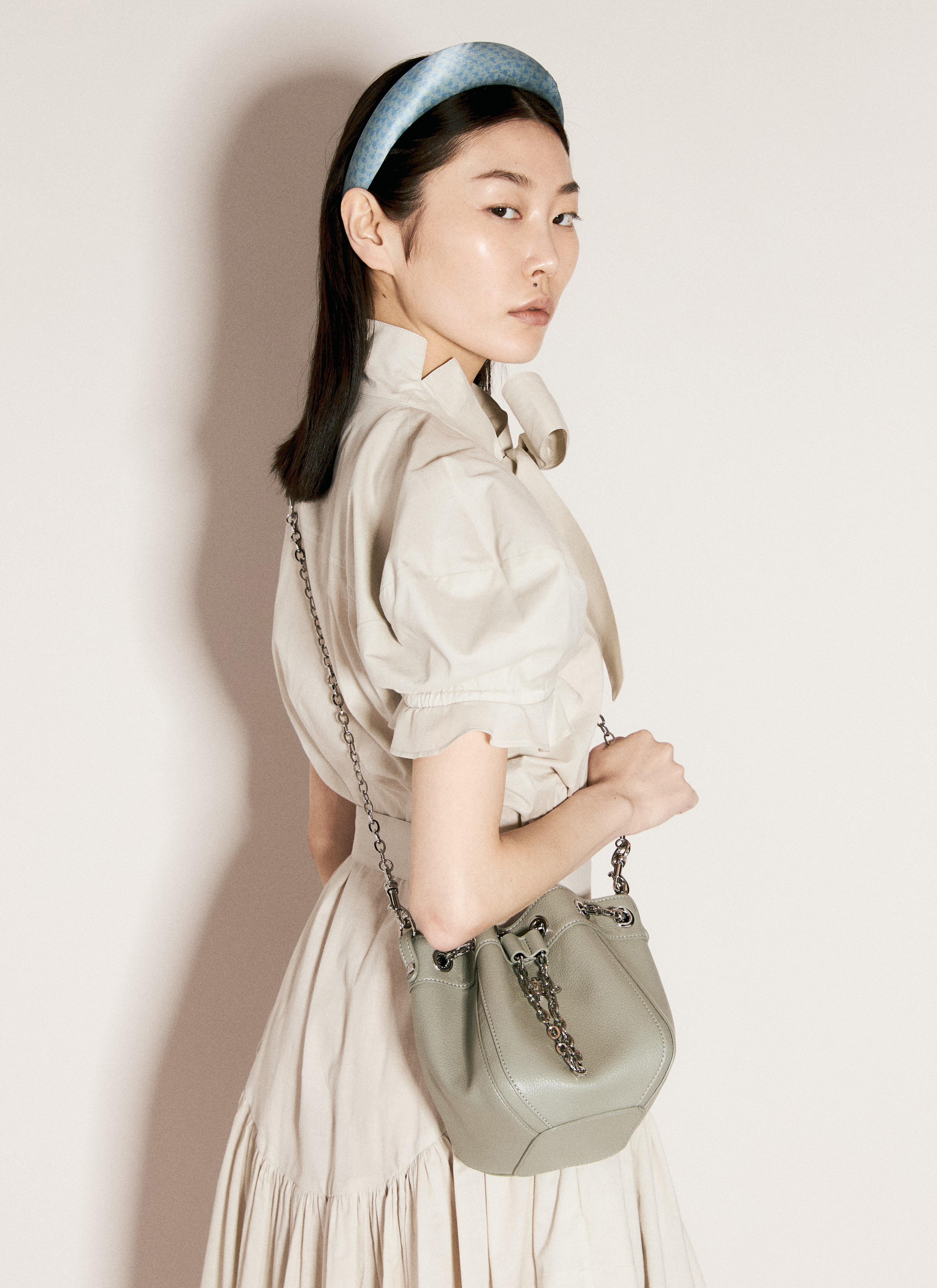 Vivienne Westwood Women's' Chrissy Small Bucket Bag in Green | LN-CC®