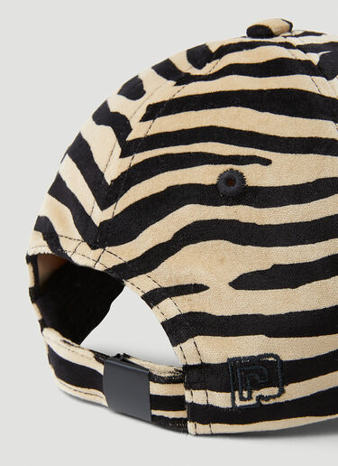Rabanne Zebra Print Baseball Cap Beige pac0253041