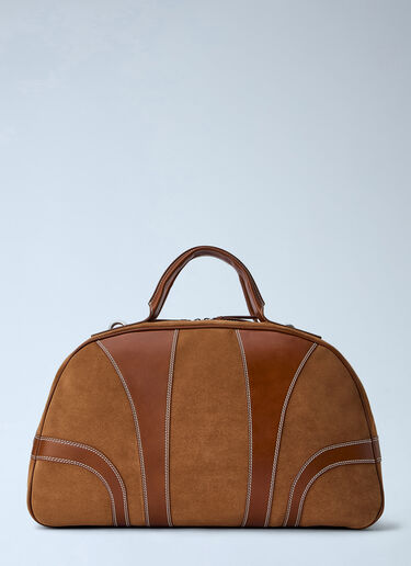 LN-CC® - Dries Van Noten: Suede Duffle Bag - Brown Dries Van Noten Suede Duffle Bag Brown dvn0165033
