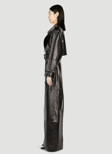 Saint Laurent Maxi Trench Coat Black sla0252014