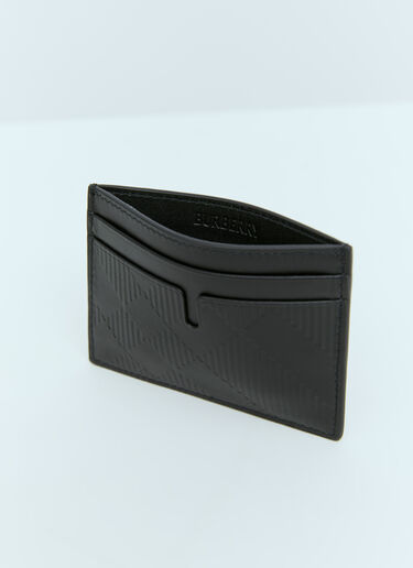 チェックレザーカードホルダー Burberry チェックレザーカードホルダー ブラック bur0155009