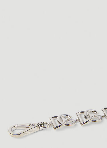 Dolce & Gabbana 로고 플라크 체인 브레이슬릿 실버 dol0152013