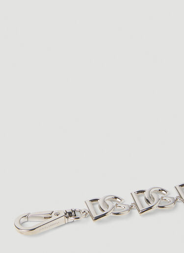 Dolce & Gabbana Logo Plaque Chain Bracelet Silver dol0152013