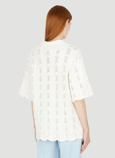 Casablanca Wavy Knit Shirt White cbl0247001