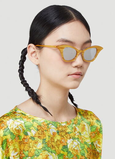 Gucci Cat-Eye Mirrored Sunglasses Yellow guc0239122