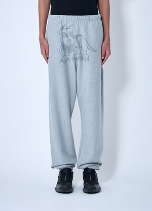 CHITO Reflective Graphic Print Track Pants Light Grey chi0159005