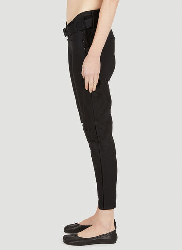 Yohji Yamamoto 사이드 스트링 팬츠 블랙 yoy0250002