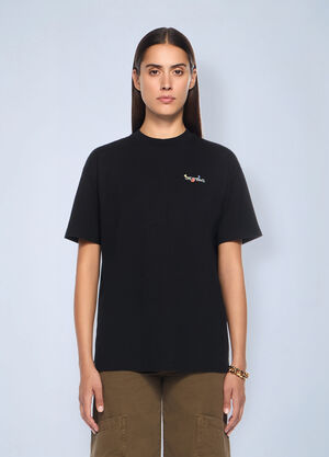 Off-White Arrow Glass Flower Regular Logo T-Shirt Black ofw0262035