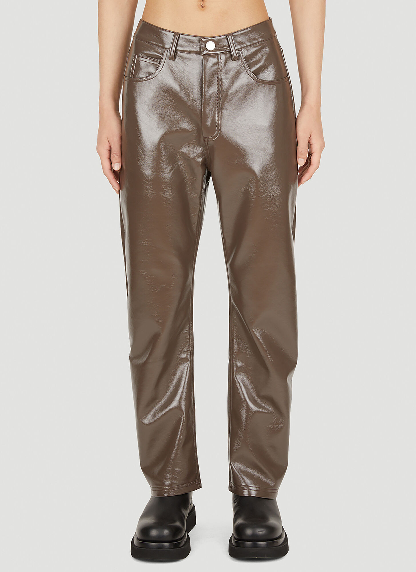 Entire Studios Wet Pants Male Brown | ModeSens
