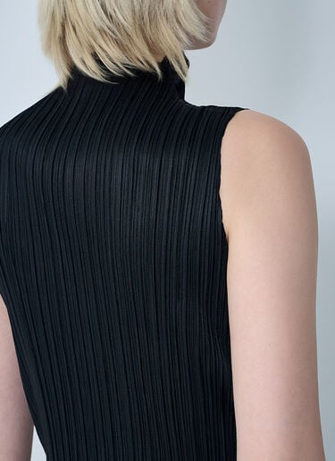 Pleats Please Issey Miyake Pleated Top Black plp0261008