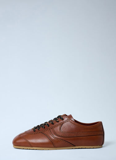 Suede Trimmed Sneakers Dries Van Noten Suede Trimmed Sneakers Tan dvn0262032