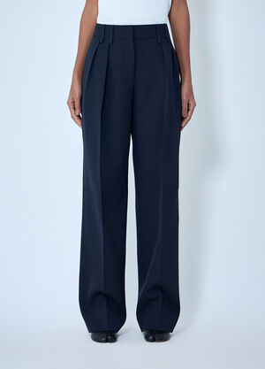 Jil Sander High-Waisted Pleated Pants Navy jil0264003