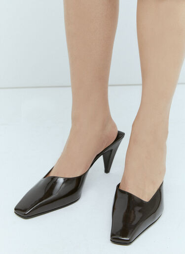 Gucci Mule Heeled Sandals Brown guc0254028
