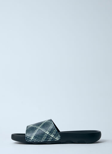 Burberry Dive 格纹拖鞋  黑色 bur0159020