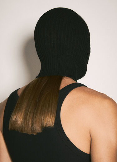 Rick Owens Wool Knit Balaclava Black ric0158010