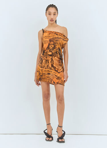 Acne Studios 印花迷你连衣裙 橙色 acn0258005