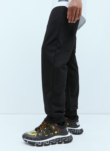 Versace Logo Embroidery Track Pants Black ver0154003