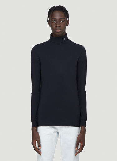 Raf Simons R-Embroidered Turtleneck Top Black raf0142006