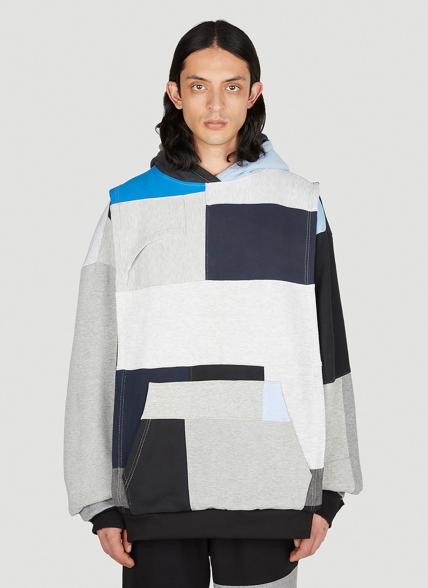 (d)ivision (di)construct Hooded Sweatshirt In Grey