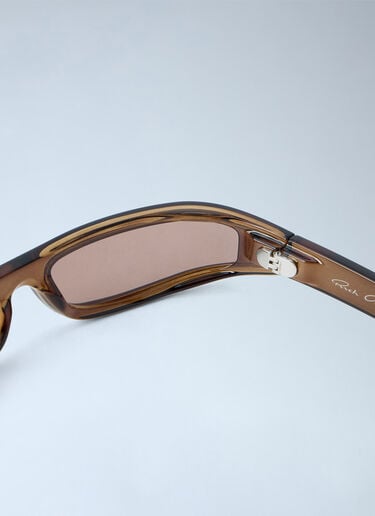 LN-CC® - Rick Owens: Fog Sunglasses - Brown Rick Owens Fog Sunglasses Brown ric0165085