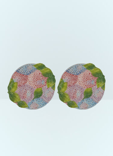 Les-Ottomans Set Of Two Ortensie Dinner Plates Multicolour wps0691376