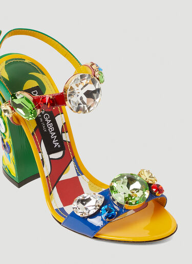 Dolce & Gabbana Gemstone Embellished Sandals Multicolour dol0253019