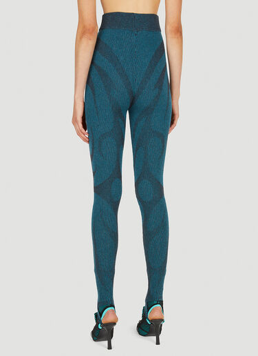 Paolina Russo Illusion Knit Leggings Blue plr0250003