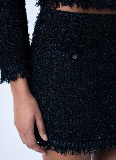 Gucci Lamé Woven Mini Skirt Black guc0259009