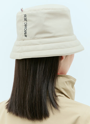 Moncler Grenoble Logo Applique Bucket Hat Beige mog0255009