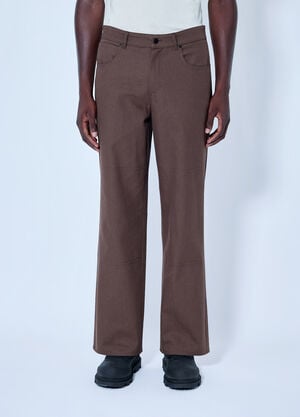Moncler Tailored Straight-Leg Trousers Brown mon0166034